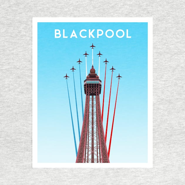 Blackpool Tower and Red Arrows, UK by typelab